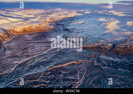 Mt. Lómagnúpur, Vatnajökull National Park, Island. Unesco-Weltkulturerbe. Stockfoto