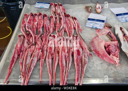 Der Fischmarkt in Olhão ist der größte Fischmarkt in der Algarve, Portugal Stockfoto