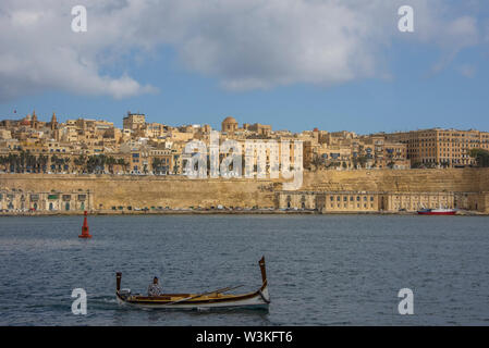 Europa, Malta, Valletta Grand Harbour. Historische Hauptstadt, Hafen. UNESCO. Stockfoto