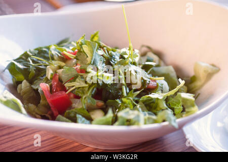 Türkische Gavurdagi Salat mit Walnuss. (Amir Chupan oder choban salatasi) Stockfoto