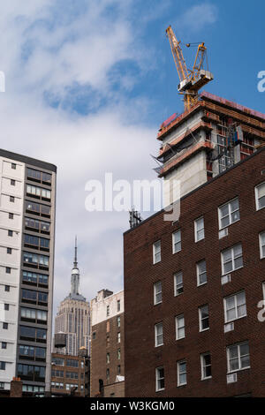 Im Bau befindliches Gebäude und Wohnungen in Chelsea, NEW YORK CITY, USA Stockfoto