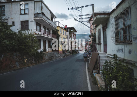 Abend Straßen von Alanya, Türkei, Antalya, Bezirk Stockfoto