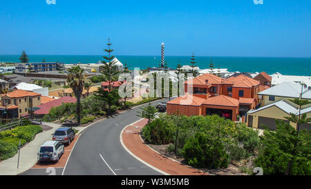 Schöne Aussicht über Bunbury in Westaustralien an einem sonnigen Sommertag Stockfoto