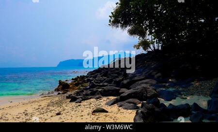 Die schöne Landschaft in der Indonesien, Lampung Ozean Küste Stockfoto