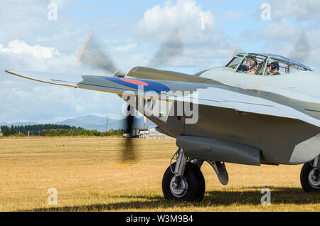 De Havilland DH.98 Mosquito RAF Mehrzweck-Kampfflugzeug, das während des Zweiten Weltkrieges diente, in Neuseeland Rollen. Zum Flug wiederhergestellt Stockfoto