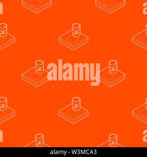 Giftige Abfälle Verschütten von Barrel Muster Vector Orange Stock Vektor