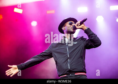 Locarno, Schweiz, 15. Juli 2019 Aloe Blacc live auf Mond und Sterne Festival © Roberto Finizio / alamy Stockfoto