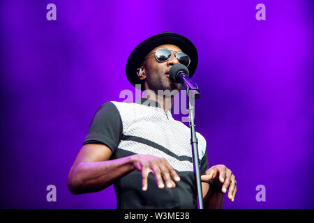 Locarno, Schweiz, 15. Juli 2019 Aloe Blacc live auf Mond und Sterne Festival © Roberto Finizio / alamy Stockfoto