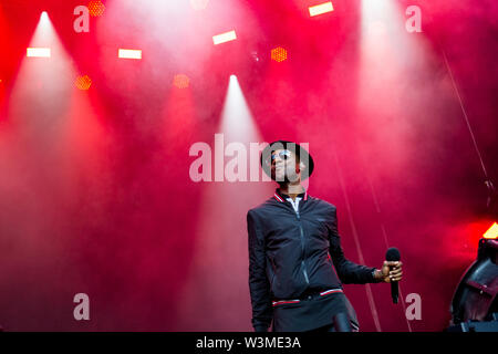 Locarno, Schweiz, 15. Juli 2019 Aloe Blacc live auf Mond und Sterne Festival © Roberto Finizio / alamy Stockfoto