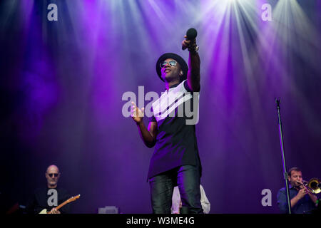 Locarno, Schweiz, 15. Juli 2019 Aloe Blacc live auf Mond und Sterne Festival © Roberto Finizio / alamy Stockfoto