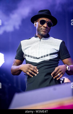 Locarno, Schweiz, 15. Juli 2019 Aloe Blacc live auf Mond und Sterne Festival © Roberto Finizio / alamy Stockfoto