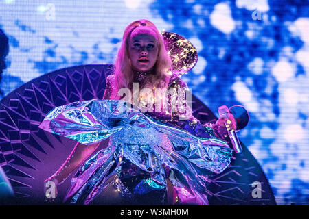 Locarno, Schweiz, 15. Juli 2019 Christina Aguilera live auf Mond und Sterne Festival © Roberto Finizio / alamy Stockfoto