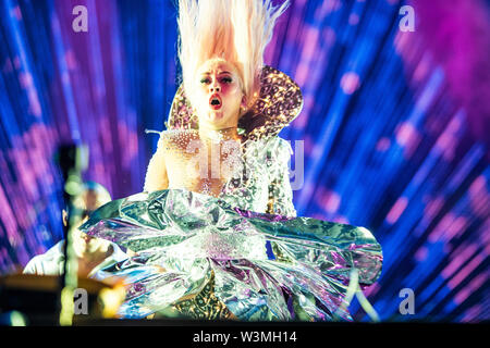 Locarno, Schweiz, 15. Juli 2019 Christina Aguilera live auf Mond und Sterne Festival © Roberto Finizio / alamy Stockfoto