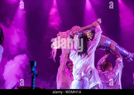 Locarno, Schweiz, 15. Juli 2019 Christina Aguilera live auf Mond und Sterne Festival © Roberto Finizio / alamy Stockfoto