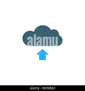 Cloud Storage-bezogene Vektor glyph Icon. Stock Vektor