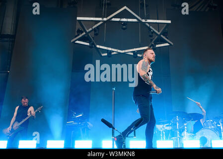 MADRID - 30.Juni: Architekten (Band) im Konzert an Download (Heavy Metal Musik Festival) am 30. Juni 2019 in Madrid, Spanien. Stockfoto