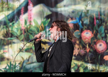 MADRID - 29.Juni: Rivalisierende Söhne (Rock Band) führen Sie im Konzert an Download (Heavy Metal Musik Festival) am 29. Juni 2019 in Madrid, Spanien. Stockfoto