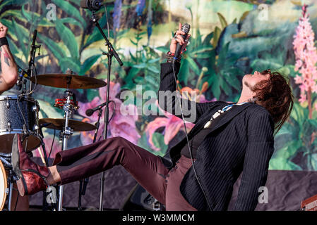 MADRID - 29.Juni: Rivalisierende Söhne (Rock Band) führen Sie im Konzert an Download (Heavy Metal Musik Festival) am 29. Juni 2019 in Madrid, Spanien. Stockfoto