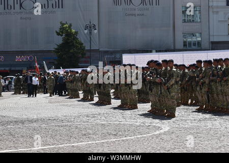 Georgische Unabhängigkeitstag, 26. Mai 2019, Liberty Square, Tiflis, Georgien Stockfoto