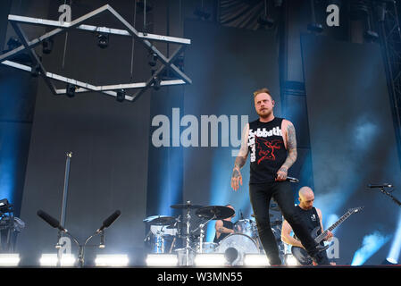 MADRID - 30.Juni: Architekten (Band) im Konzert an Download (Heavy Metal Musik Festival) am 30. Juni 2019 in Madrid, Spanien. Stockfoto