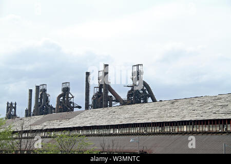 Die verlassenen Bethlehem Steel plant in Bethlehem, PA, USA Stockfoto