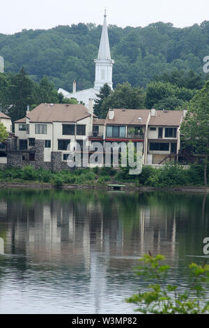 Gebäude in neue Hoffnung, an den Ufern des Delaware River, PA, USA Stockfoto