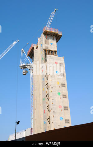 Ein im Bau befindliches Gebäude in King's Cross, London, England, Großbritannien Stockfoto