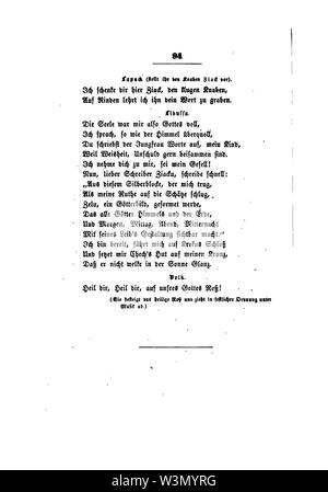 Clemens Brentano's gesammelte Schriften VI 094. Stockfoto