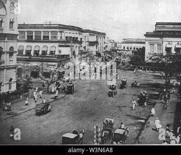 Clive Straße in Kalkutta, eine photogravure von John stoddard von 1892. Stockfoto