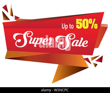 Super Sale Vector Illustration Stockfoto