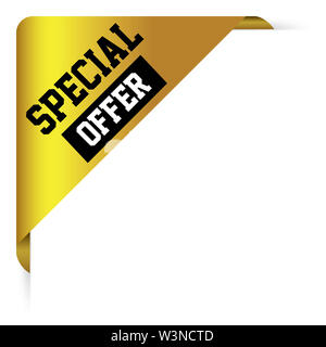Gold gewellte Kante Sonderangebot Banner Vektor Illustration - Vektor Stockfoto