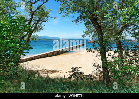 Blick auf die Halbinsel in Santander, Spanien Stockfoto