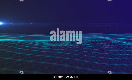 Digitale Hintergrund Abstrakte polygonale Raum Hintergrund mit den Verbindungslinien Verbindung Struktur. HUD Wissenschaft Hintergrund. Futuristische polygonalen augum Stockfoto