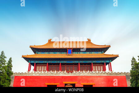 Blick von der Verbotenen Stadt in Peking Stockfoto