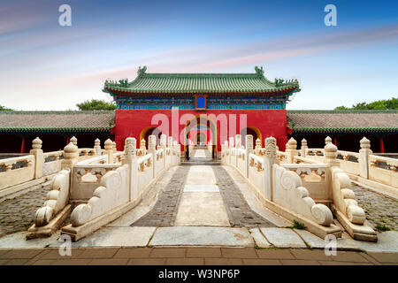 Blick von der Verbotenen Stadt in Peking Stockfoto