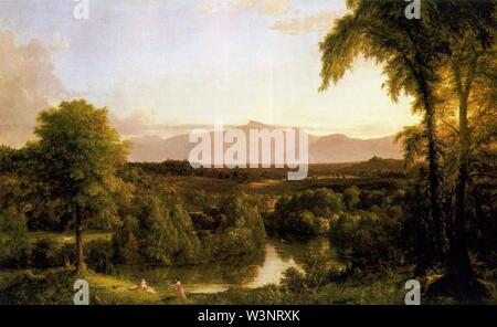 Cole Thomas Blick auf die Catskill Anfang Herbst 1837. Stockfoto