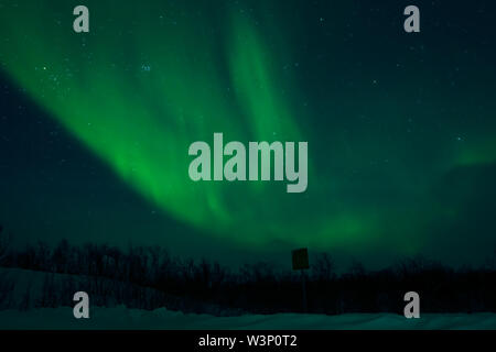 Awesome display Aurora Borealis - das Nordlicht in Norwegen und Finnland Stockfoto