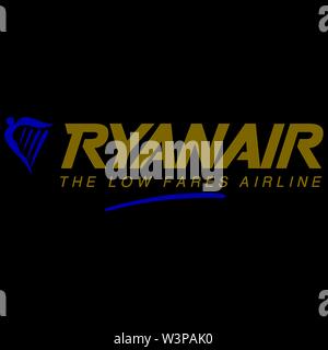 Logo, Ryanair, Günstige airline, Deutschland Stockfoto