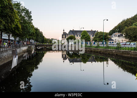 Quimper, Frankreich - 2. August 2018: Stadtbild der Hauptstadt des Finistère in der Bretagne im Nordwesten von Frankreich Stockfoto