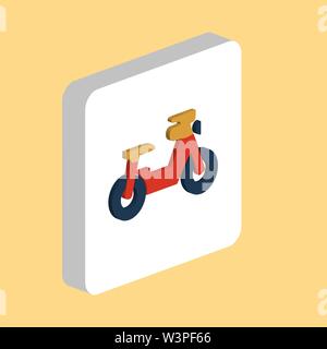 Motorrad, Roller einfachen Vektor icon. Abbildung: Symbol Design Template für web mobile UI-Element perfekte Farbe isometrische Piktogramm auf 3d weiß squ Stock Vektor