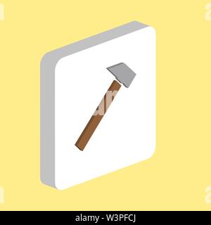 Sledgehammer, Hammer einfachen Vektor icon. Abbildung: Symbol Design Template für web mobile UI-Element. Perfekte Farbe isometrische Piktogramm auf 3d-weiss Stock Vektor