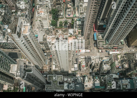 Blick von Hong Kong Balkon Stockfoto