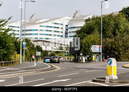 Anzeigen von Königin Elisabeth Krankenhaus in Birmingham, Großbritannien Stockfoto