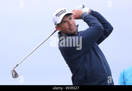 Republik Irland Padraig Harrington während der Vorschau 4. Tag der offenen Meisterschaft 2019 im Royal Portrush Golf Club. Stockfoto