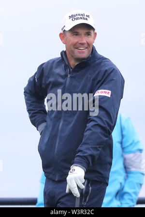 Republik Irland Padraig Harrington während der Vorschau 4. Tag der offenen Meisterschaft 2019 im Royal Portrush Golf Club. Stockfoto