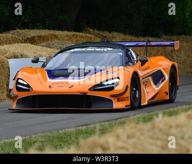 McLaren 720 S GT3, Goodwood Festival der Geschwindigkeit, 2019, Festival der Speed, Speed Kings, Astro-rekorde des Motorsports, Juli 2019, Motorsport, Automobile Stockfoto
