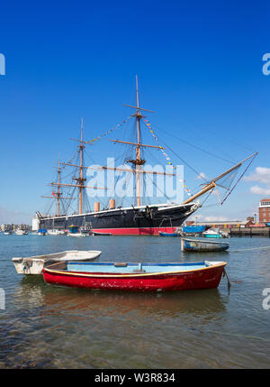 HMS Warrior in Portsmouth Historic Dockyard, Portsmouth, Hampshire, Großbritannien Stockfoto