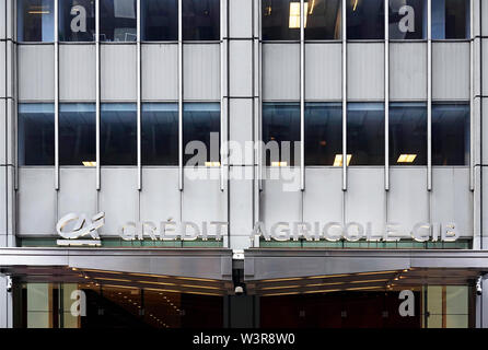 Credit Agricole CIB-Gebäude in New York. Stockfoto