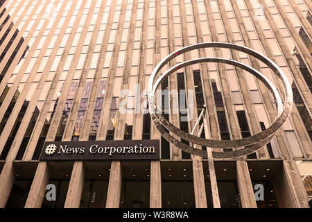 News Corporation Building in New York. Stockfoto
