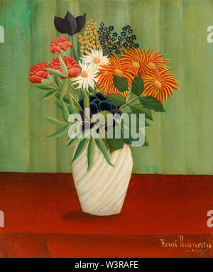 Henri Rousseau, Blumenstrauß mit China Astern und Tokyos, Stilleben Malerei, 1910 Stockfoto